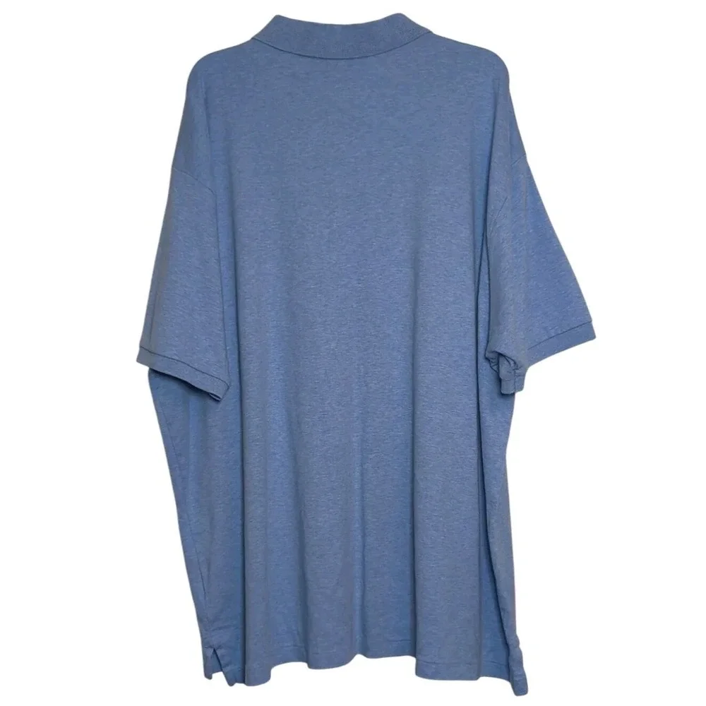 Polo Ralph Lauren Mens Polo Shirt Sz 4XB Light Blue Knit Pony Casual 100% Cotton